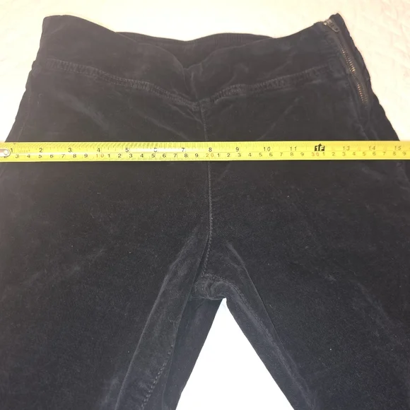 🤩Host Pick❤️ Free People In My Feelings Black Velvet Crop Flare Pants Size XS - Picture 11 of 13